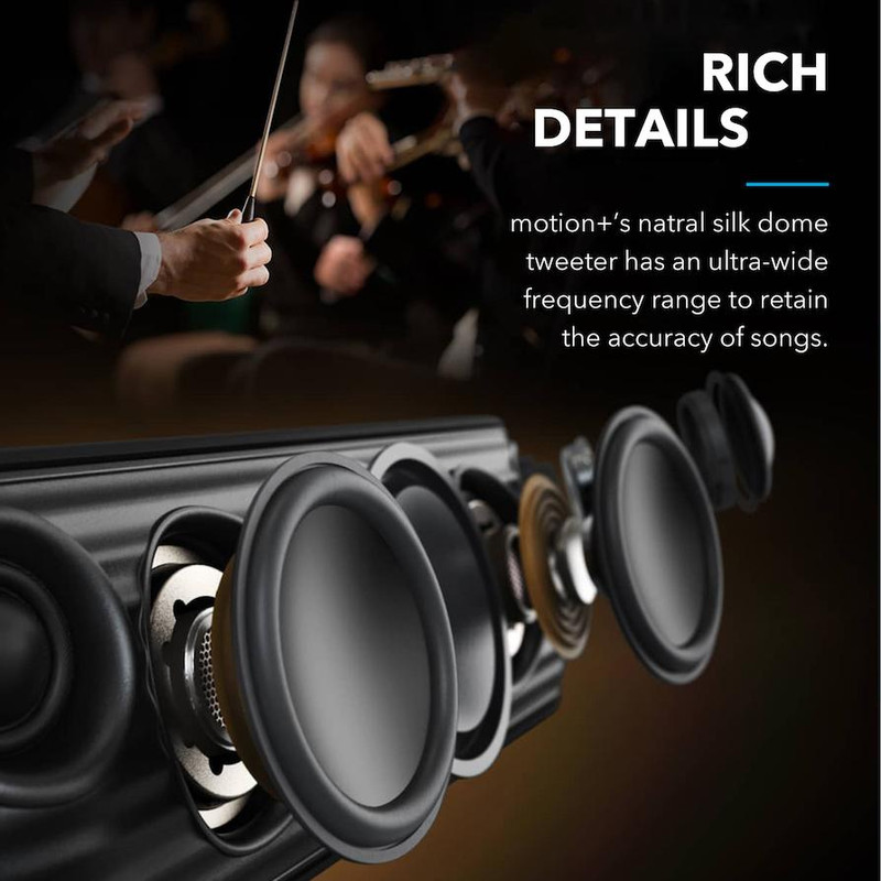 اسپیکر بلوتوثی قابل حمل انکر مدل SoundCore Motion Plus — تصویر ۸