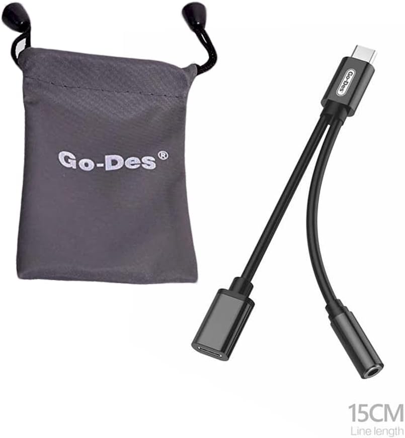 مبدل Type-C به AUX و شارژ همزمان گو-دس مدل Go-Des GD-UC033 2-in-1 Audio & Charging Adapter — تصویر ۴