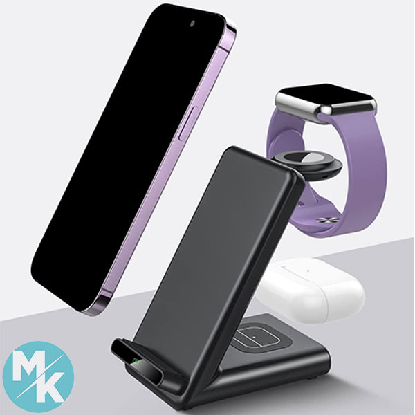 شارژر وایرلس سه کاره آیفون برند YLLZI مدل X3 PRO