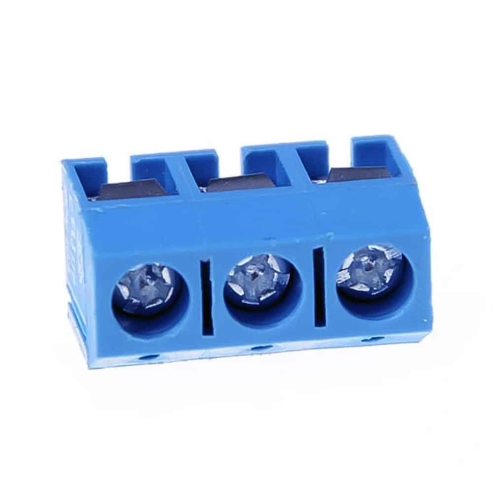 ترمینال پیچی 3 پین KF301 رنگ آبی — تصویر ۳
