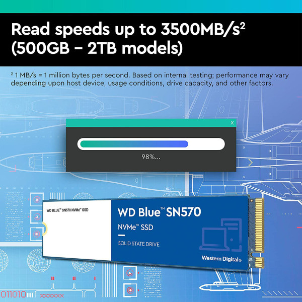 حافظه SSD وسترن دیجیتال مدل Blue SN570 ظرفیت 500 گیگابایت — تصویر ۵