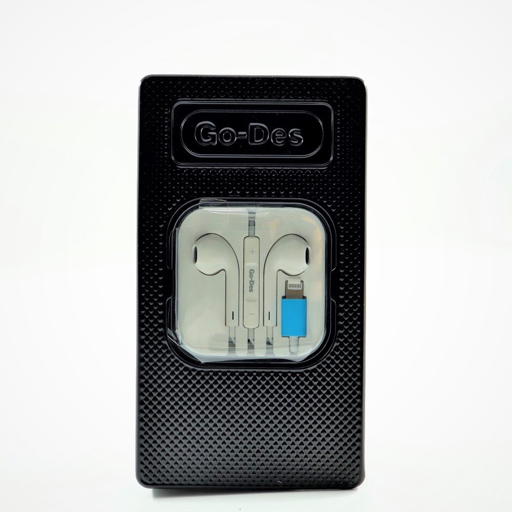 هندزفری لایتنینگ گودس مدل Go-Des GD-EP010 با میکروفون و کنترل تماس — تصویر ۳
