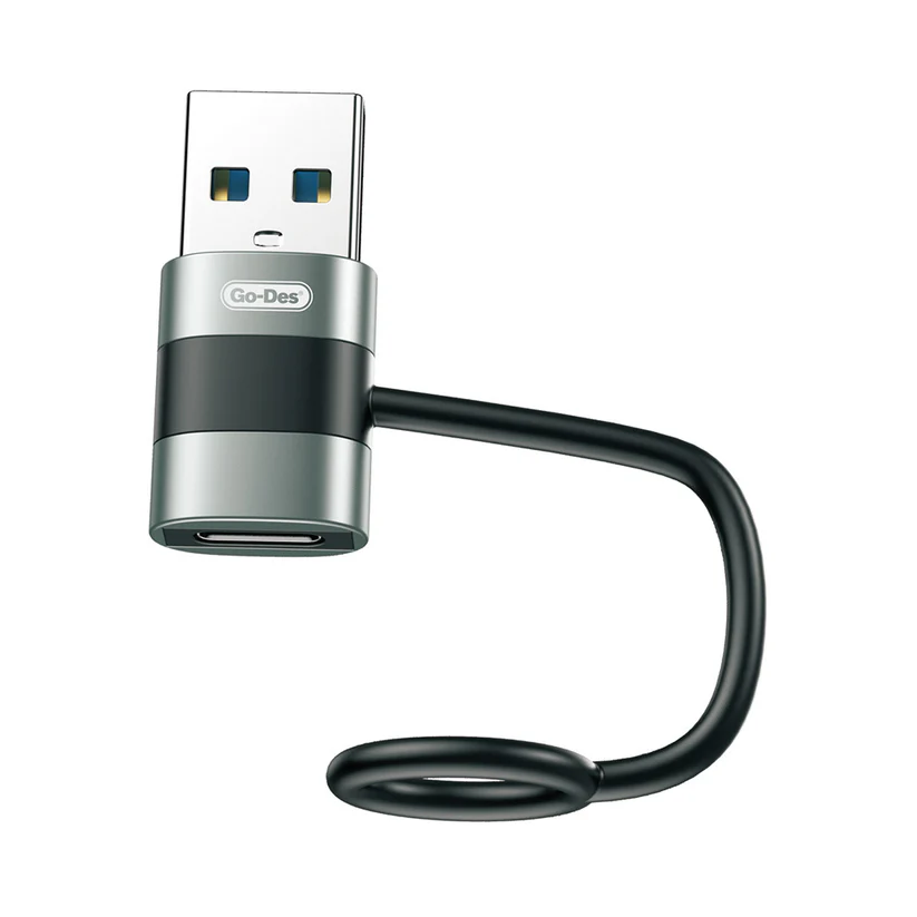 مبدل Go Des GD-CT069 USB 3.0 به Type-C با شارژ سریع و انتقال داده پرسرعت — تصویر ۳