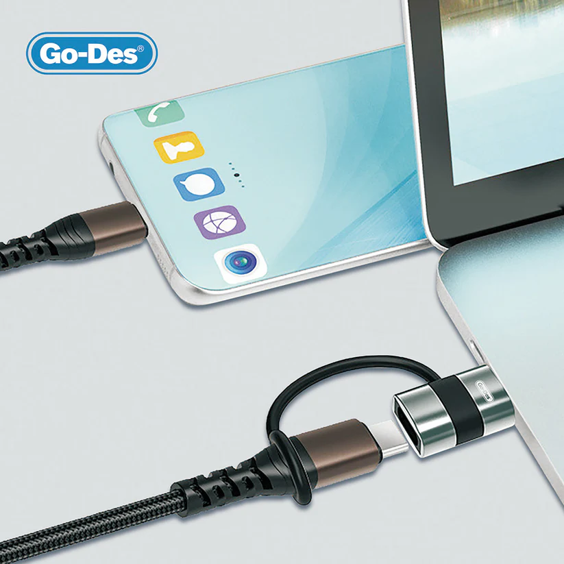 مبدل Go Des GD-CT069 USB 3.0 به Type-C با شارژ سریع و انتقال داده پرسرعت — تصویر ۴