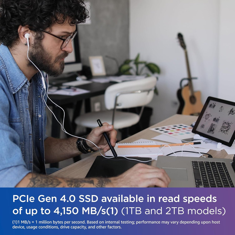 اس اس دی اینترنال PCIe 4.0 وسترن دیجیتال مدل SN580 ظرفیت دو ترابایت — تصویر ۶