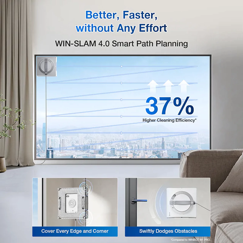 شیشه‌ شوی رباتیک اکووکس | Ecovacs Winbot W2 Pro Robotic Window Cleaner — تصویر ۷