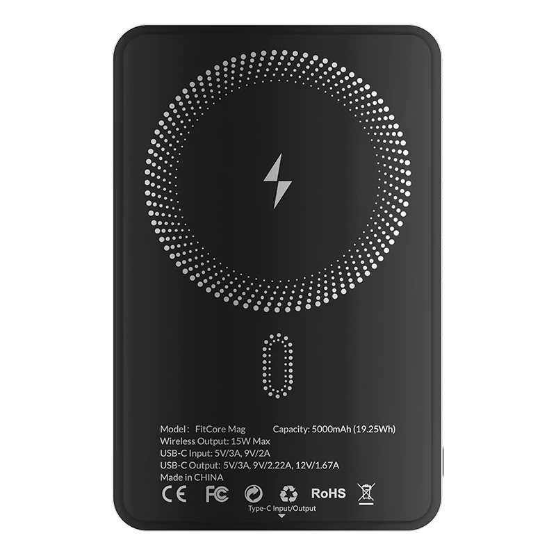 پاوربانک 5000mAh گلوریمی | Glorimi Power Bank FitCore Mag 5000mAh — تصویر ۳