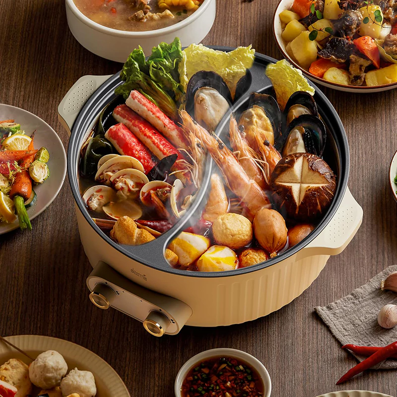 قابلمه برقی درما | Deerma DG50W Electric Pot Cooking — تصویر ۶
