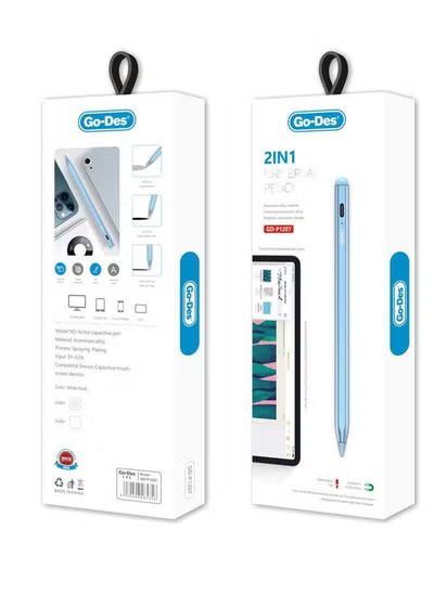 قلم لمسی خازنی Go-Des GD-P1207 – جایگزین حرفه‌ای قلم اپل برای آیپد — تصویر ۳