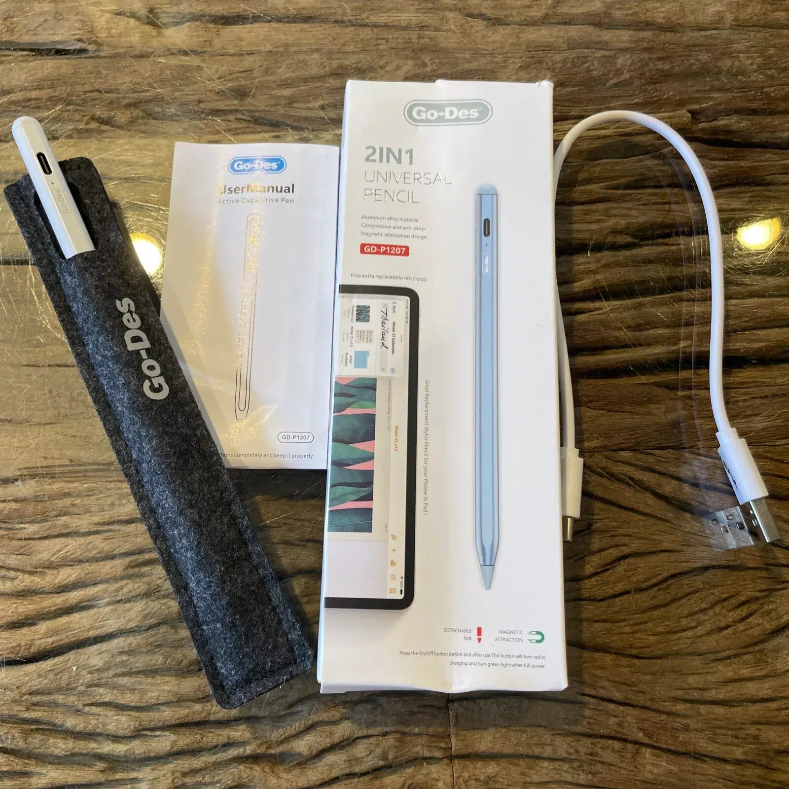قلم لمسی خازنی Go-Des GD-P1207 – جایگزین حرفه‌ای قلم اپل برای آیپد — تصویر ۷
