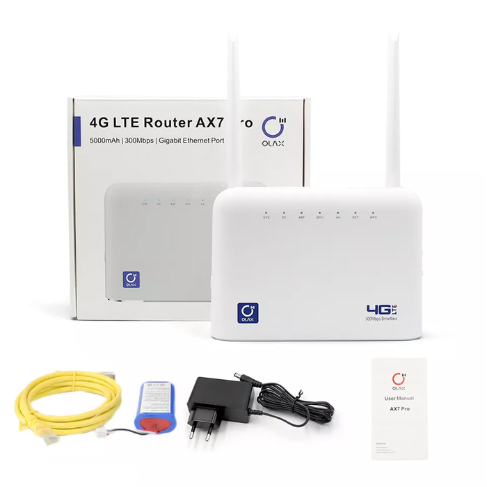 مودم سیم کارت خور 3G/4G اولاکس مدل AX7 PRO با باطری — تصویر ۷