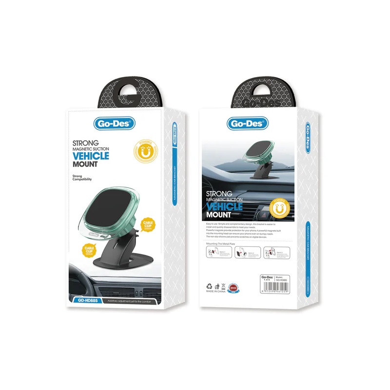 پایه نگهدارنده مغناطیسی گوشی خودرو Go-Des مدل GD-HD885 | هولدر قوی با چرخش ۳۶۰ درجه — تصویر ۳