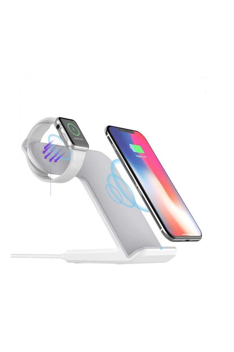COTEetCI WS-18 3-in-1 Desktop Metal Charging Stand For Apple Watch & iPhone & AirPods