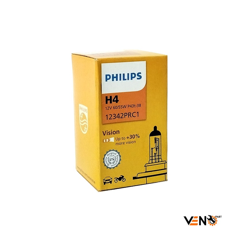 لامپ هالوژن فیلیپس پایه H4 توان PHILIPS 55/60W — تصویر ۲