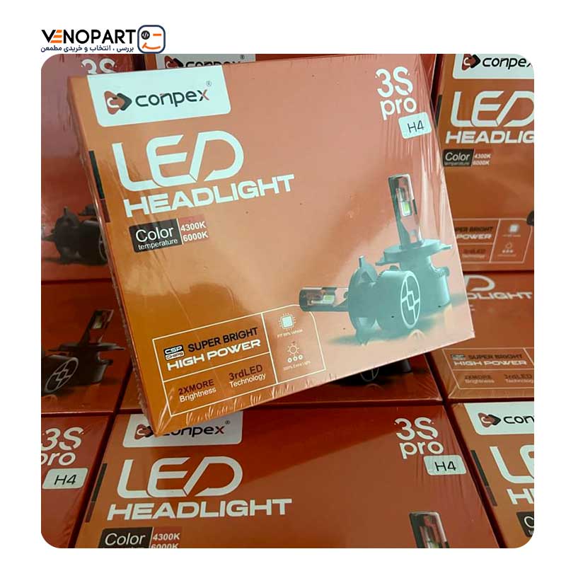 هدلایت پژو 405 GLX دورنگ(نورپایین زرد فابریک بالا سفید یخی) مدل 3S Pro اورجینال | گارانتی (2عددی) 1128 — تصویر ۷
