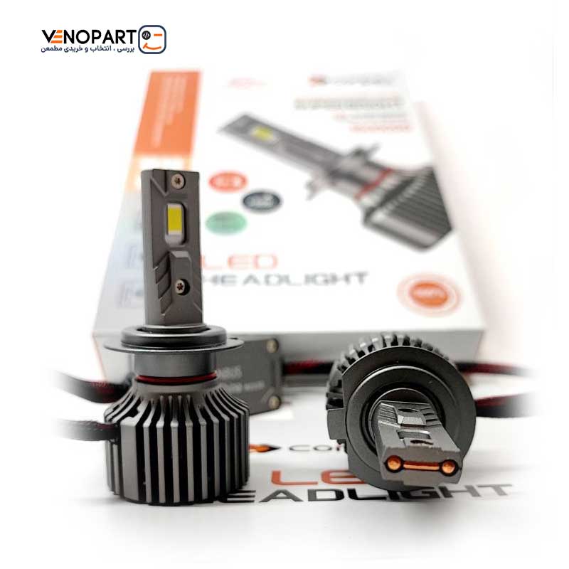 هدلایت پژو 405 GLX کانپکس M10 Pro پایه H4 سفید یخی اورجینال شرکتی | گارانتی طلایی (2عددی) 1135 — تصویر ۴