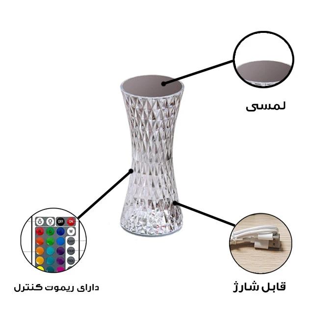 چراغ تزئینی مدل لمسی کد RGB-01 — تصویر ۸