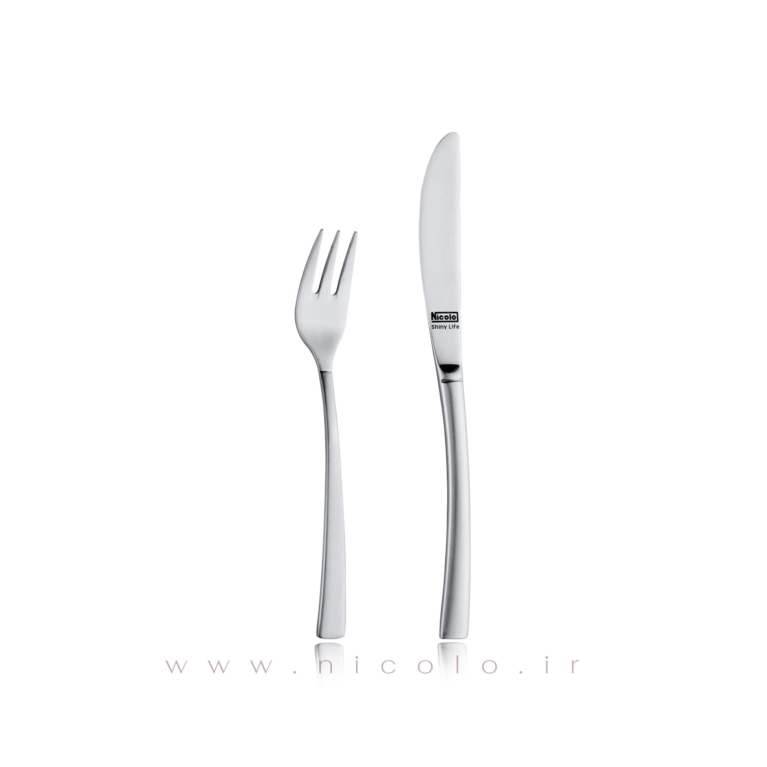 سرویس کارد و چنگال ۱۲ پارچه نیکولو مدل شیکاگو مات — تصویر ۲