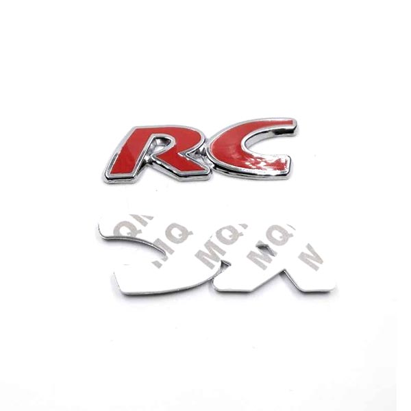 آرم استیل عقب خودرو طرح RC قرمز — تصویر ۵
