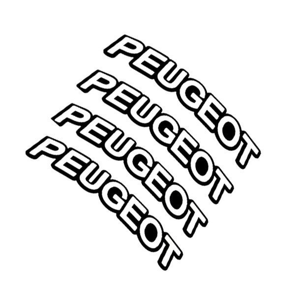 برچسب لاستيک برجسته طرح Peugeot