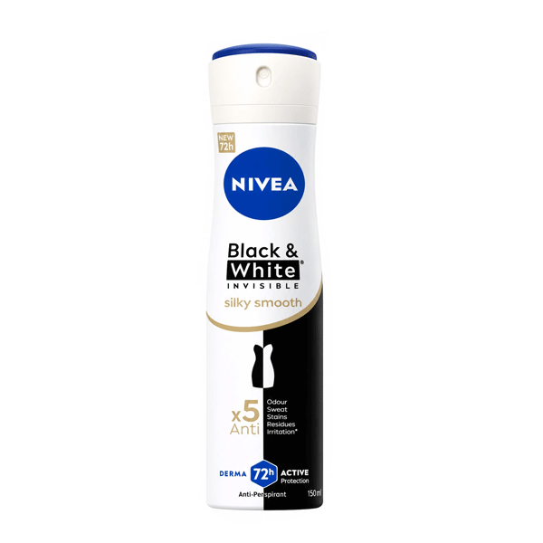 اسپری ضد تعریق زنانه نیوا مدل black &amp; white invisible silky smooth 72h — تصویر ۲