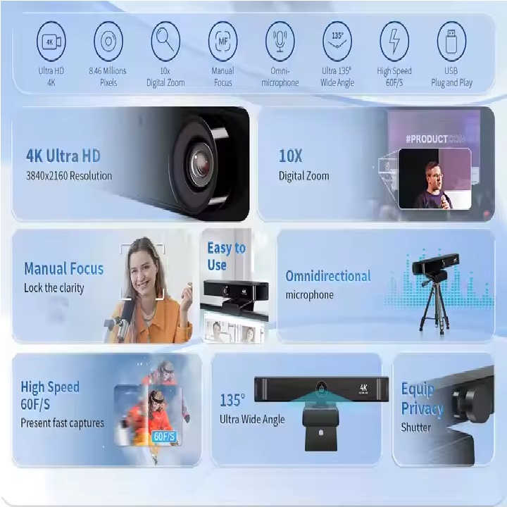 دوربین کنفرانس مدل 4K 60FPS — تصویر ۵