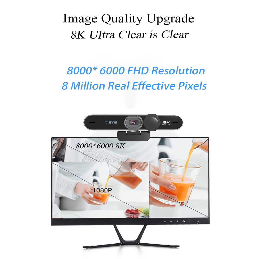 وب کم وی آی مدل 8K AutoFocus Sonysensor With Microphone — تصویر ۷