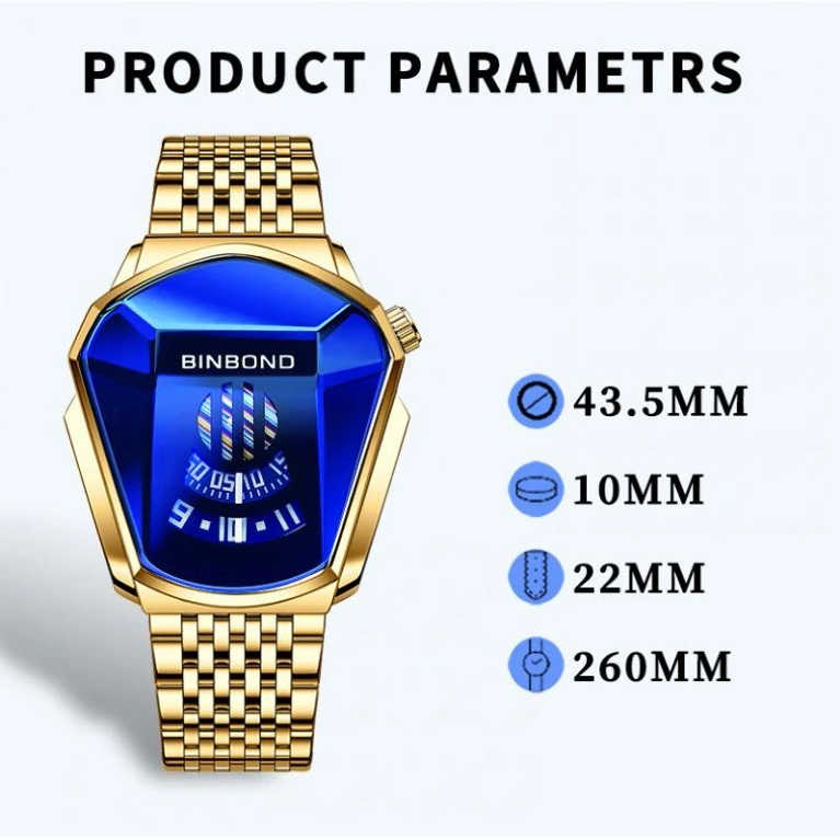 ساعت مچی دیجیتال بین بوند مدل 3D Glass Quartz — تصویر ۳