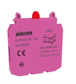کنتاکت کمکی استاندارد دوبل NC برند KACON مدل J-S02 — تصویر ۲