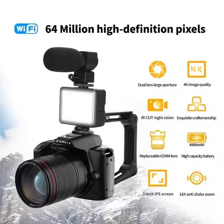 دوربین دیجیتال مدل 4K Dual Night Vision 64 Million Pixel — تصویر ۵