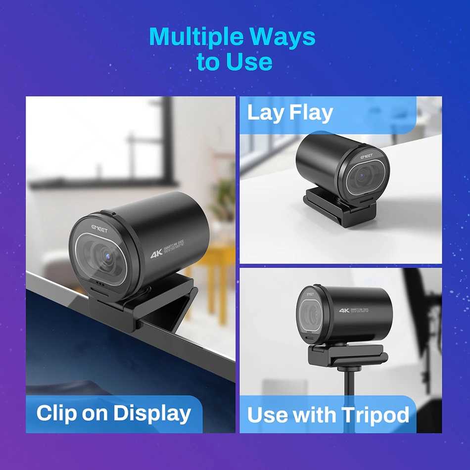 وب کم ایمیت مدل 4K 60FPS TOF Autofocus — تصویر ۸
