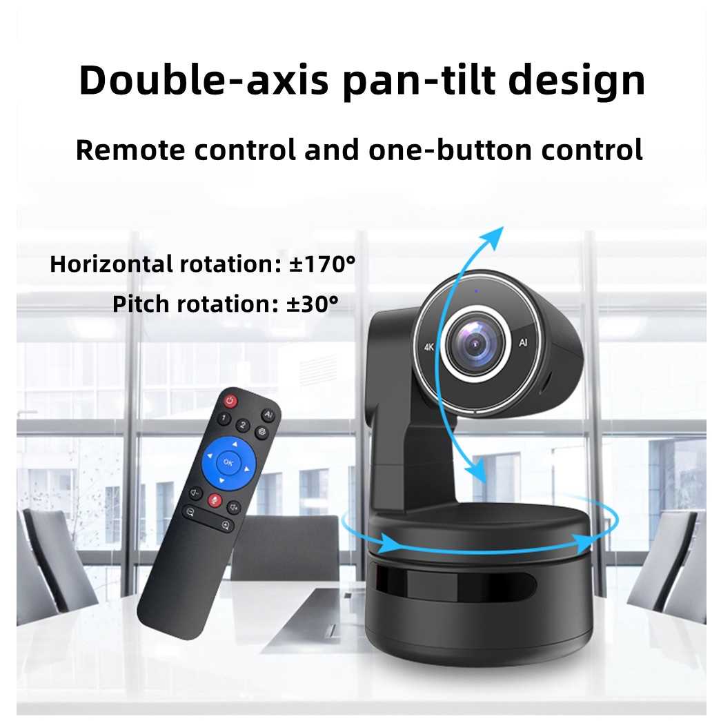وب کم مدل 4K PTZ AI Function 4X Zoom Auto Tracking Focus — تصویر ۶