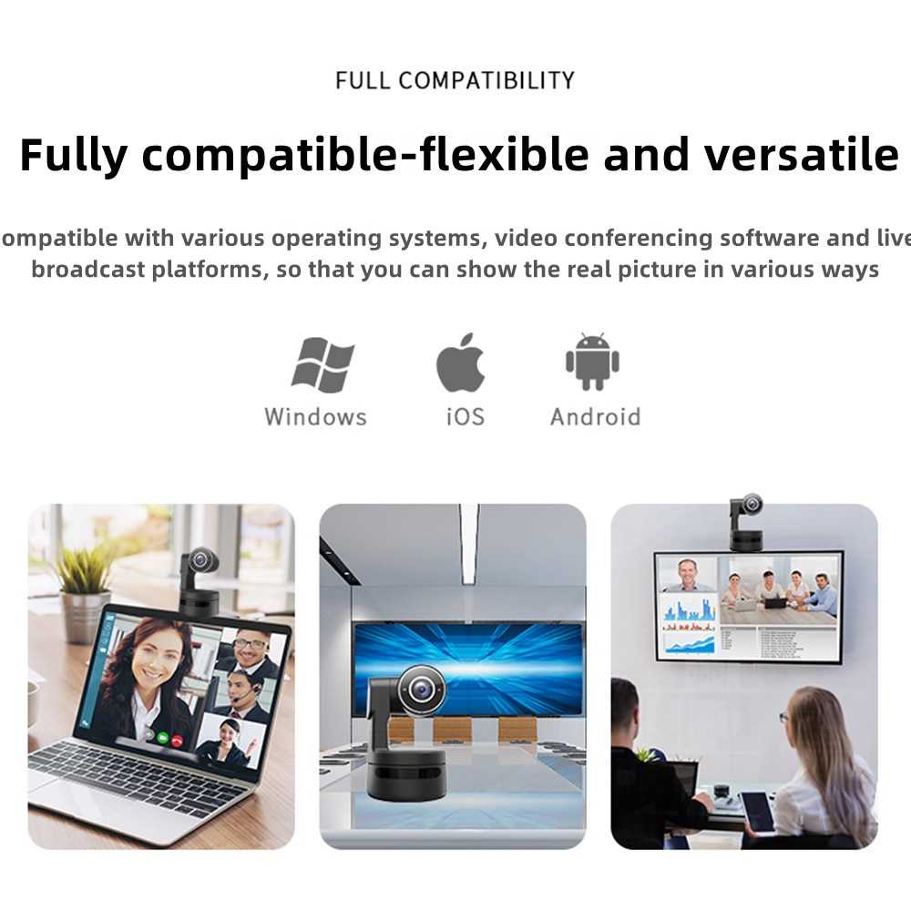 وب کم مدل 4K PTZ AI Function 4X Zoom Auto Tracking Focus — تصویر ۸