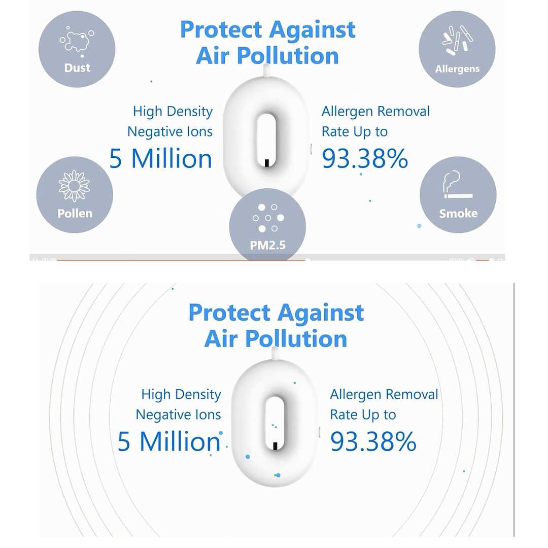 گردنبند تصفیه کننده هوا مدل Portable Personal Air — تصویر ۵