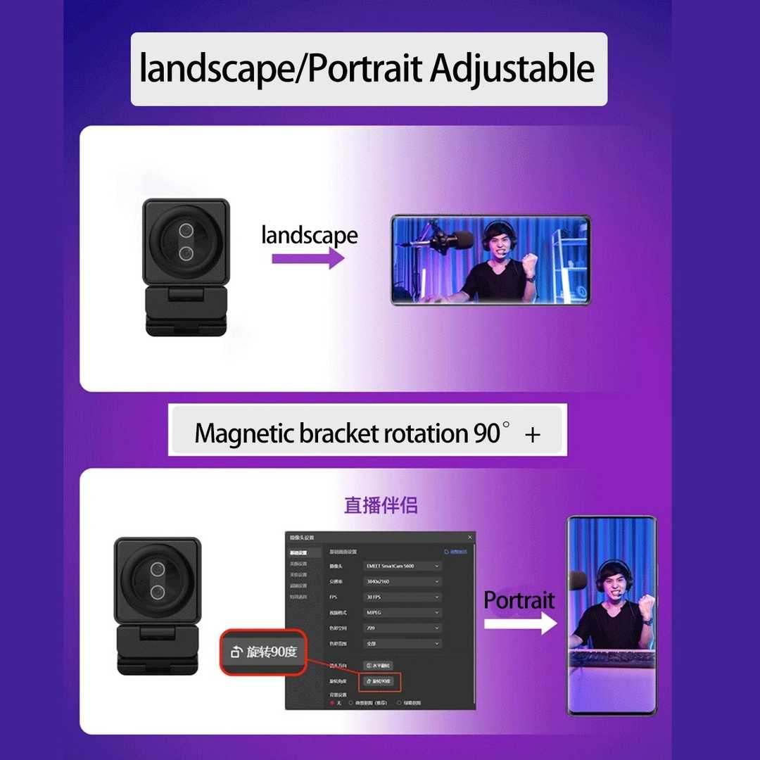 وب کم مدل 4K 12 MP 20X Zoom Dual Lens Auto Focus — تصویر ۵