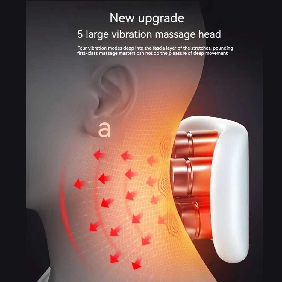 ماساژور گردن مدل Vibration ems heating 2024 — تصویر ۵