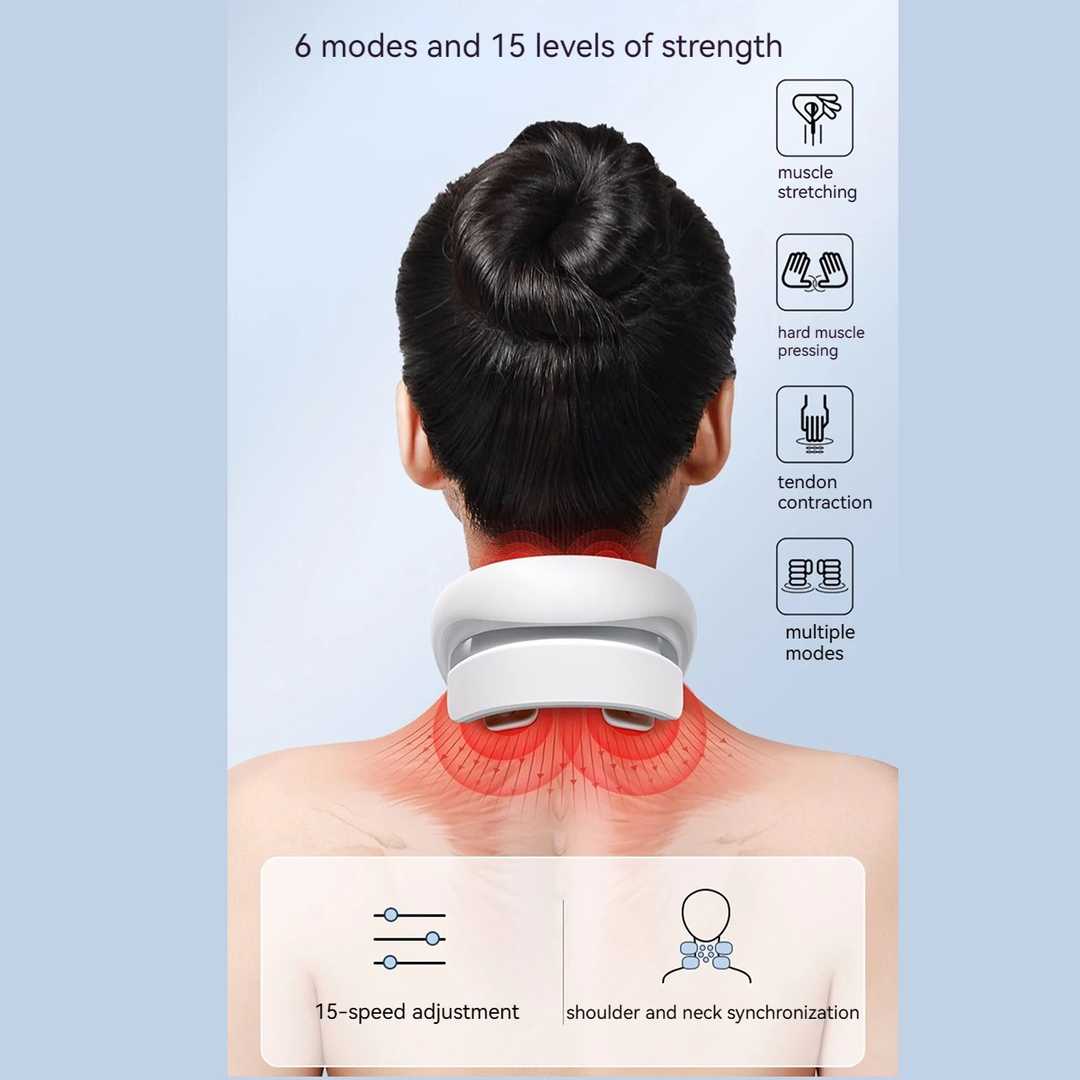 ماساژور گردن مدل Vibration ems heating 2024 — تصویر ۸