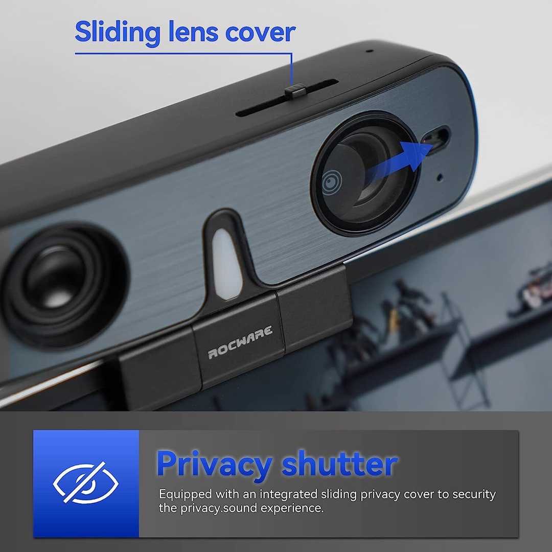 وب کم راک ویر مدل 2K VIDEO SOUNDBAR WITH SPEAKER — تصویر ۵