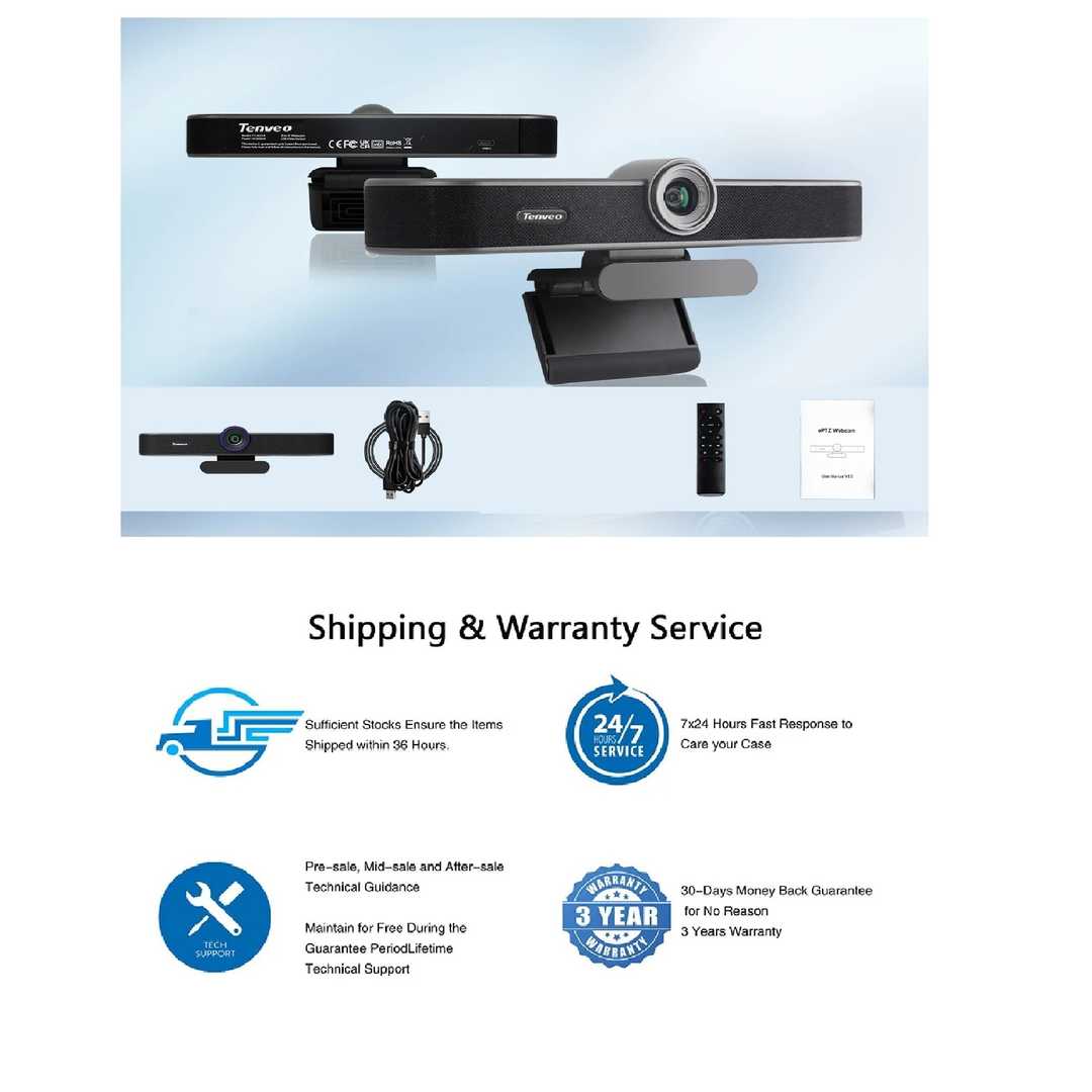 وب کم تنواو مدل 4K 4X Zoom Sony Sensor mic speaker Whit Control — تصویر ۴