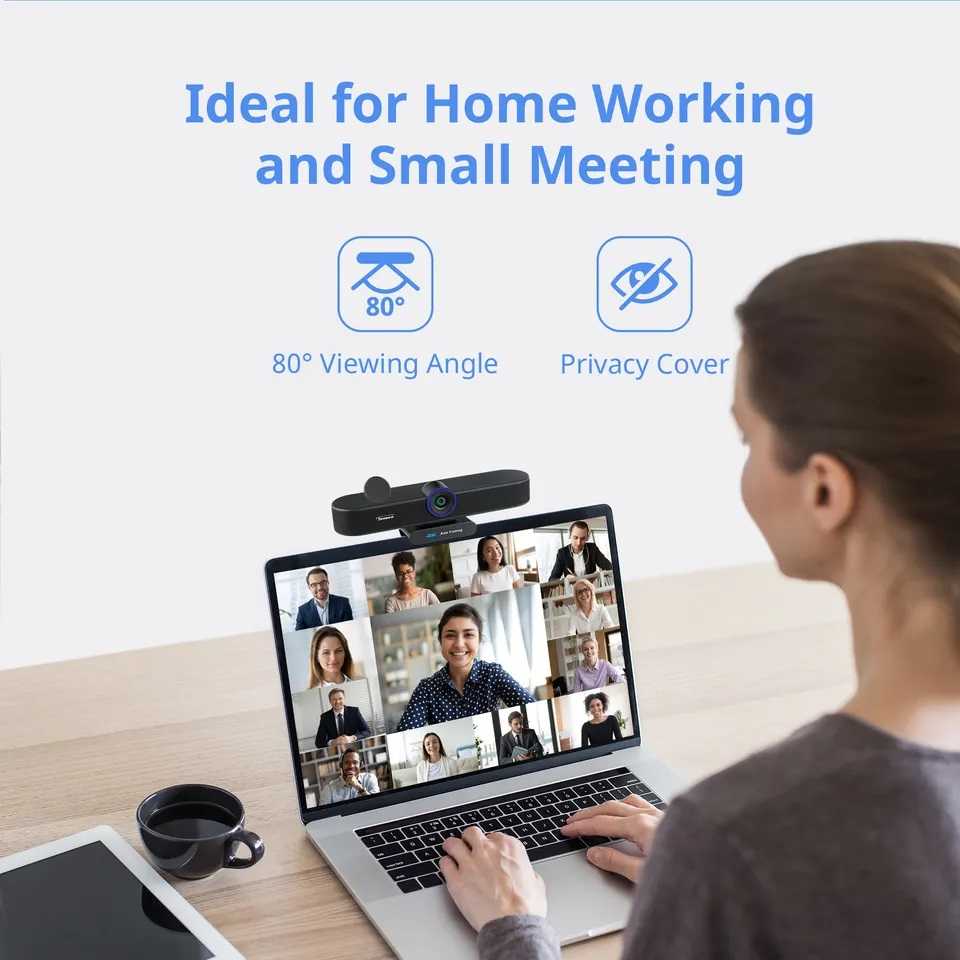 وب کم تنواو مدل 4K 4X Zoom Sony Sensor mic speaker Whit Control — تصویر ۷