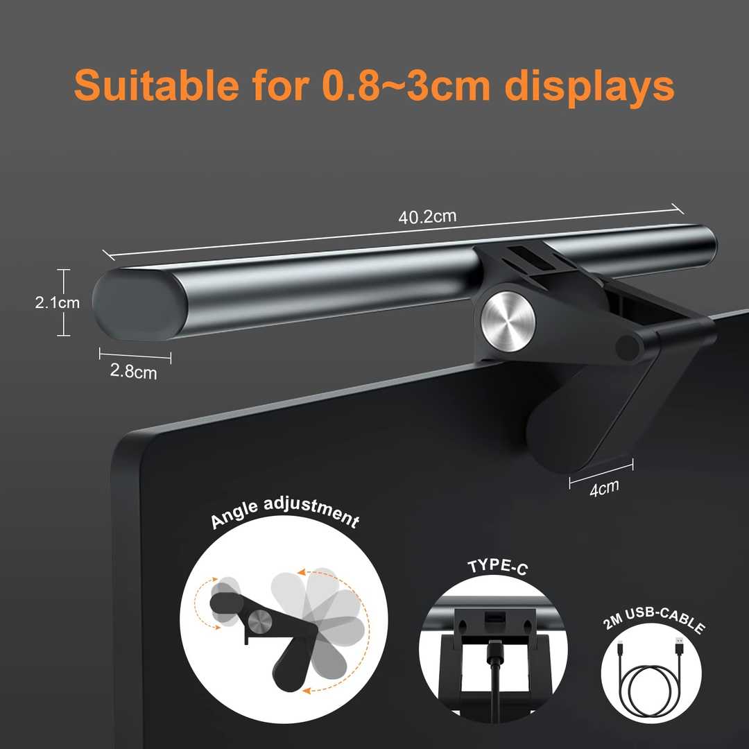وب کم مدل 1080P monitor light bar 40cm Touch — تصویر ۷
