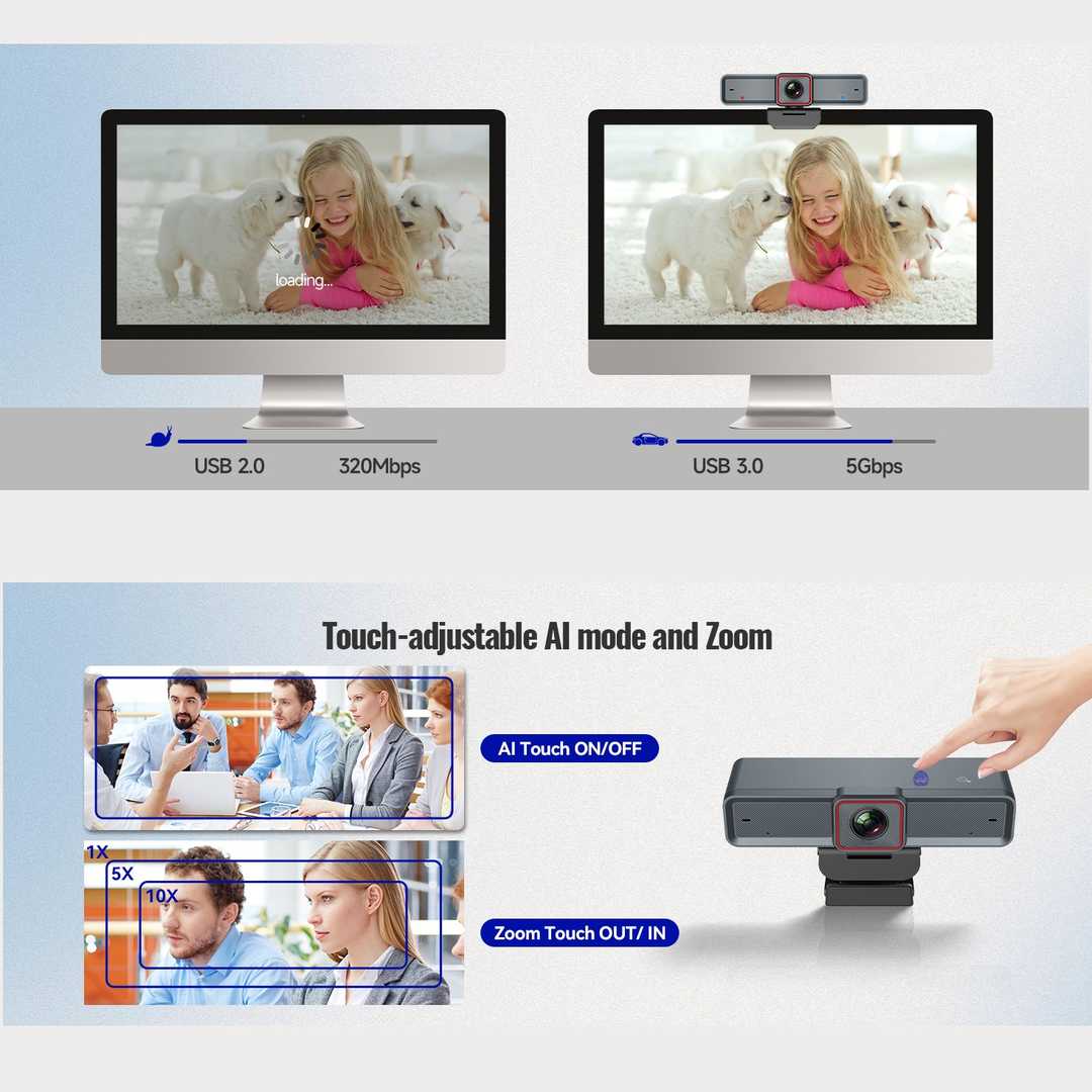وب کم مدل 4K SONY SENSOR AI Tracking Remote Control — تصویر ۵
