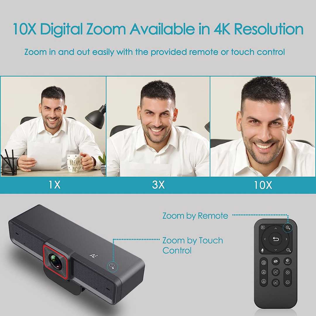 وب کم مدل 4K SONY SENSOR AI Tracking Remote Control — تصویر ۸