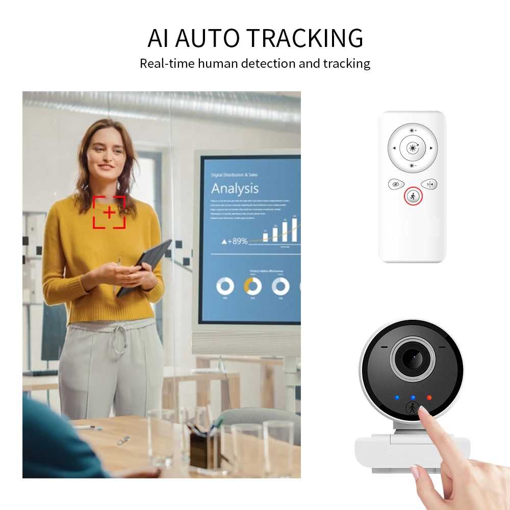 وب کم مدل AI Auto Tracking with Remote Control — تصویر ۶