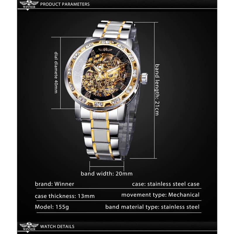 ساعت مچی عقربه‌ای مردانه مدل Winner-Reloj de para hombre — تصویر ۴