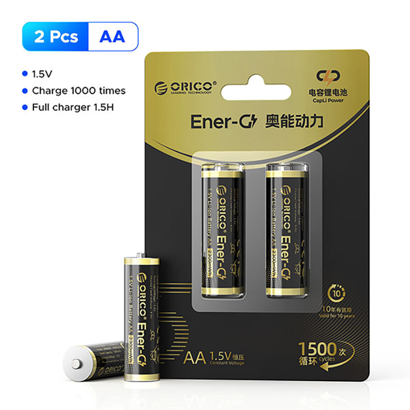 باتری لیتیومی شارژی اوریکو مدل EG5-UN-2PK-BP بسته 2 عددی — تصویر ۳