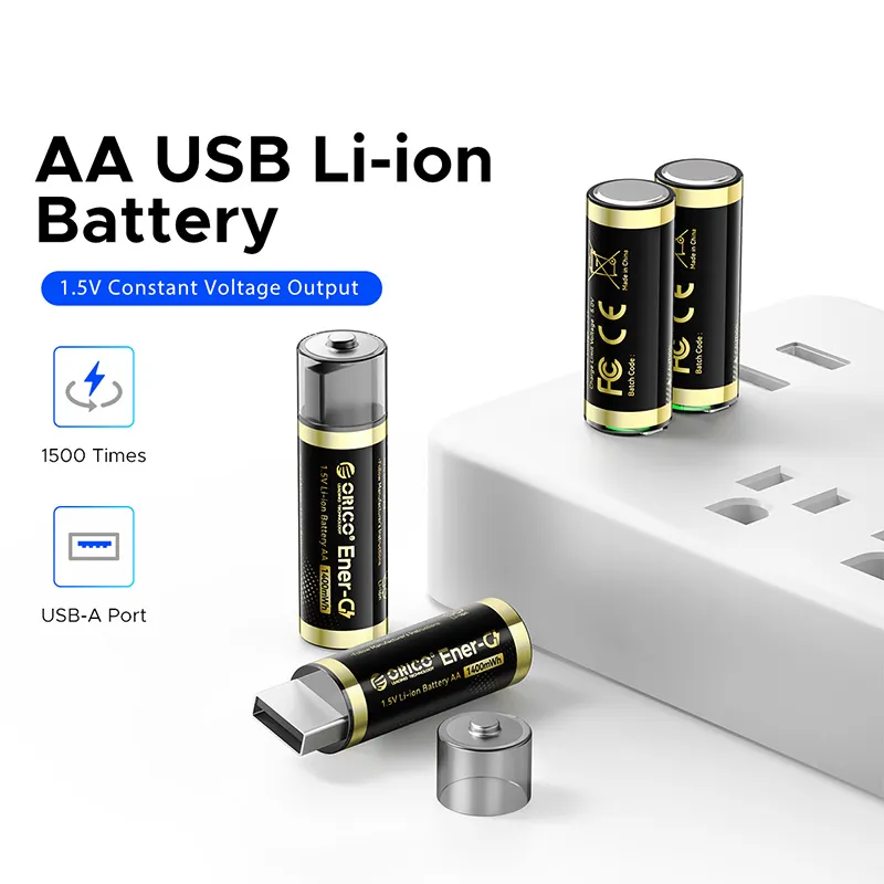 باتری قلمی قابل شارژ USB اوریکو مدل EG5A‑UN‑4PK‑BP ظرفیت 1400mWh بسته 4 عدد — تصویر ۴