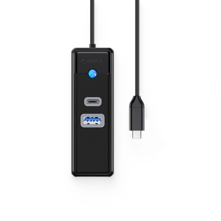 هاب سه پورت USB‑C با خروجی شبکه مدل PWCUR‑C3‑10 — تصویر ۳