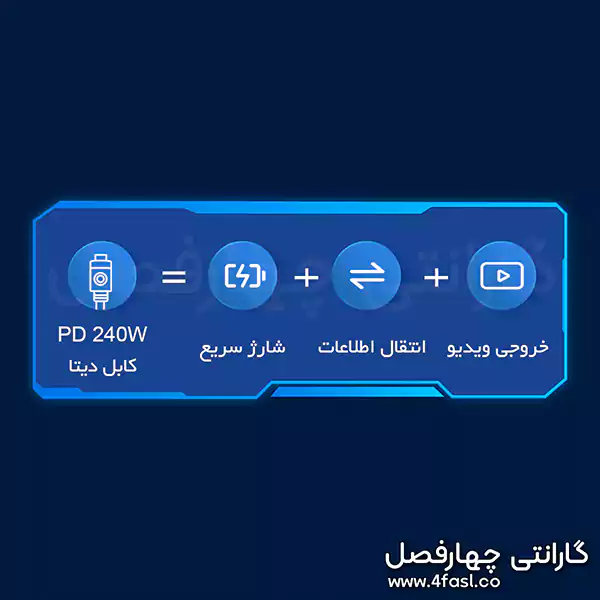 کابل شارژ 240 وات اوریکو مدل CC240-40 — تصویر ۴