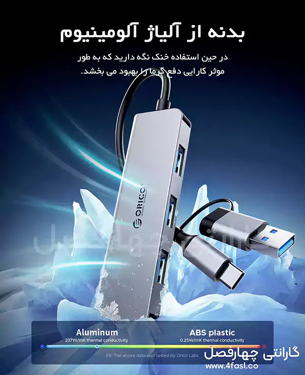 هاب USB3.0 چهار پورت اوریکو مدل YSA5-U3 — تصویر ۶